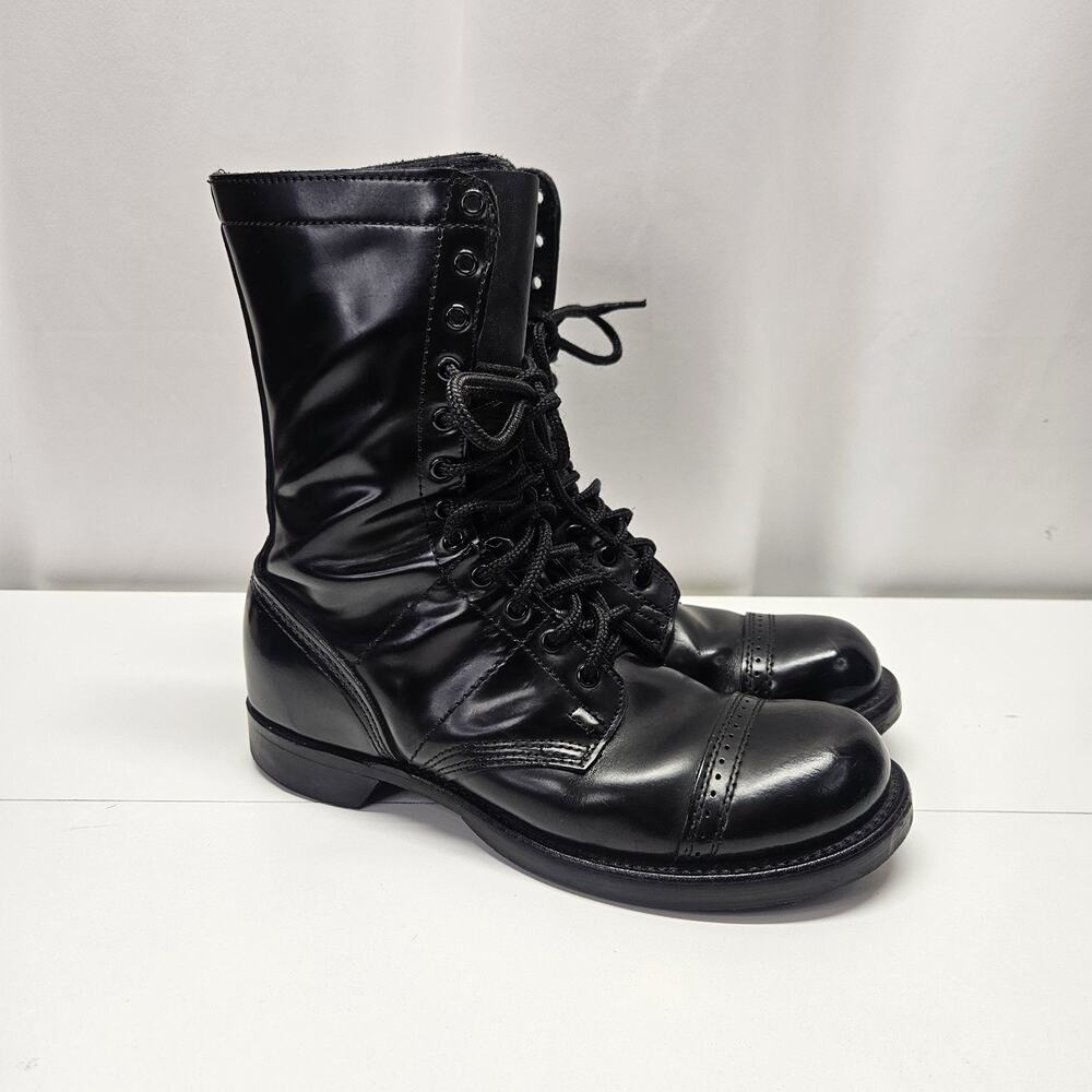 Vtg 90s CORCORAN Jump Boots 1500 USA Made 10" Black Combat M 9.5 D W 11.5 Grunge